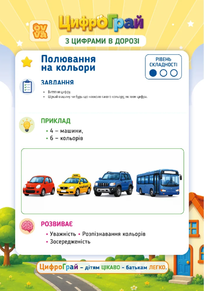 Картка «З цифрами в дорозі»